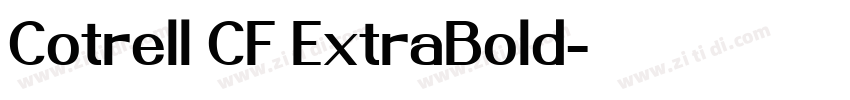 Cotrell CF ExtraBold字体转换